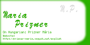 maria prizner business card